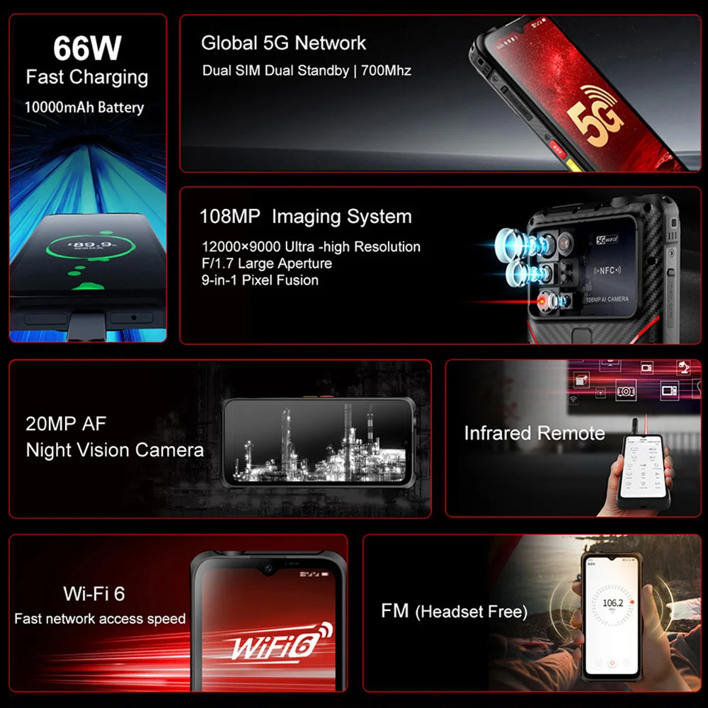 Imagem -06 - Conquest S23 Rede de Rede 5g Câmera 108mp Imagem Térmica 12gb 256gb 66w 5g Ip68 Impermeável Nfc