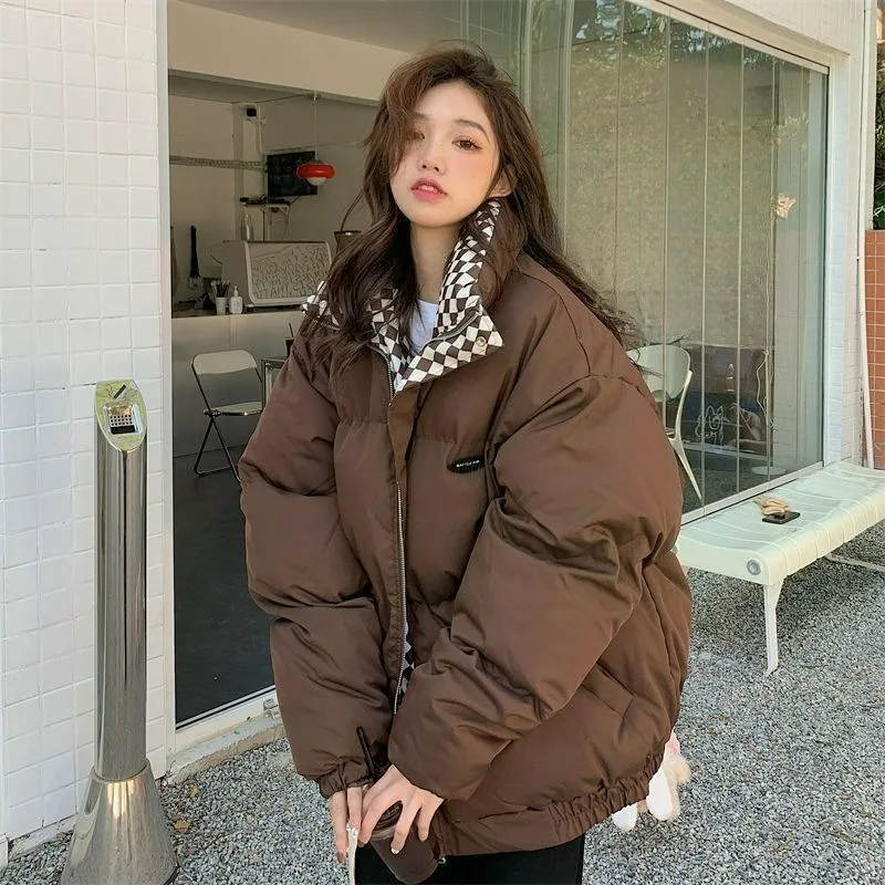 

Winter New Cotton-padded Clothes Women's Loose Wind Stand-up Collar Short Cotton-padded Jacket Tide Thickened Bread Clothes