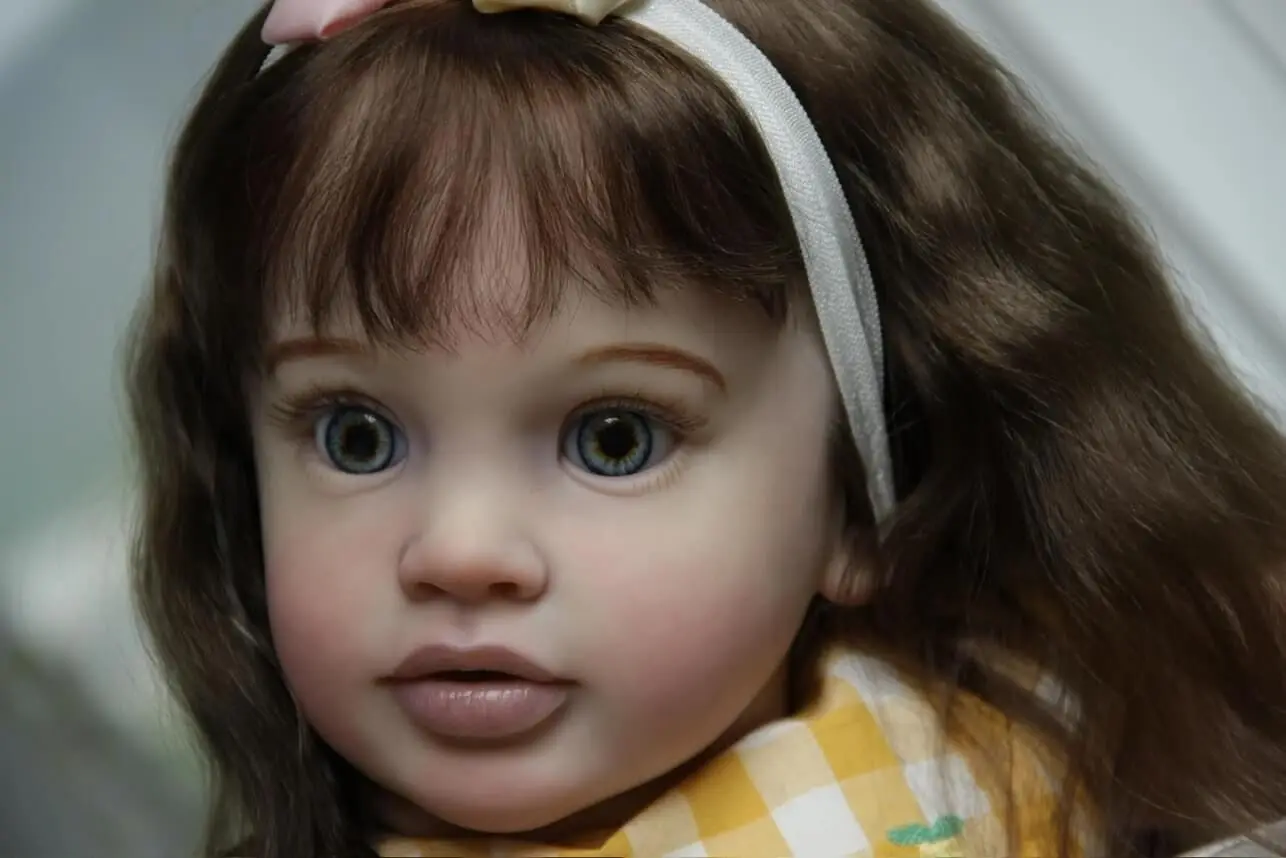

NPK 26inch Reborn Toddler Doll Pippa - Realistic Baby Girl Art Doll 3D Skin Painted Finished 6 Month Size Collectible