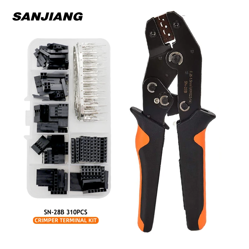 SN-28B crimping plier 310pcs Set Dupont Wire Jumper Pin Header Connector Housing Kit Male Crimp Pins+Female Pin Terminal Pitch