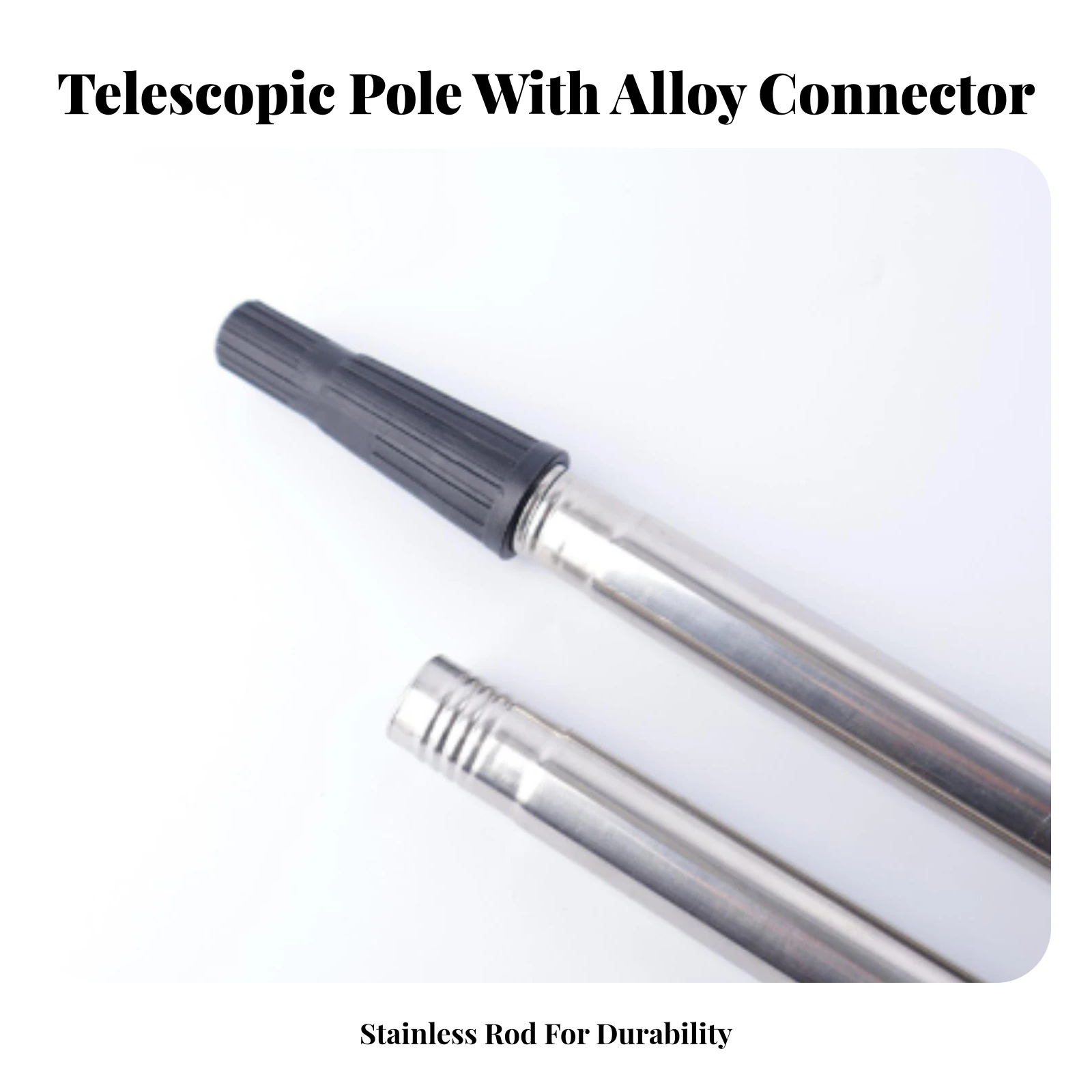 Extension Rod with Threaded Head and Ribbed Grip Extendable Segmented Paint Roller Extension Pole Painters Pole Long-Lasting