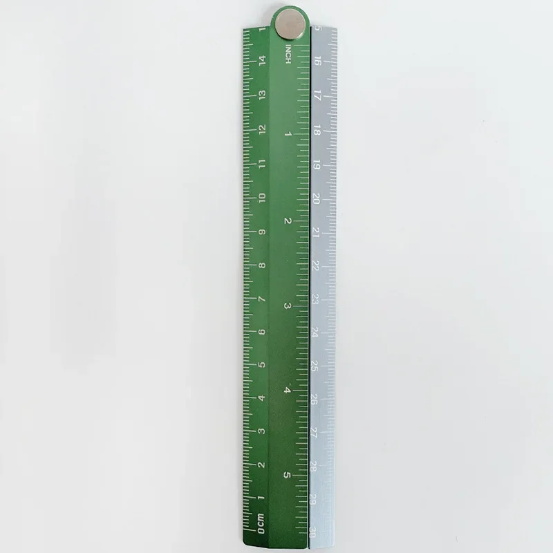 Aluminum Folding Ruler Centimeter Scale Metric Ruler Precision Measuring Tool Folding Ruler Drawing Rulers School Supplies