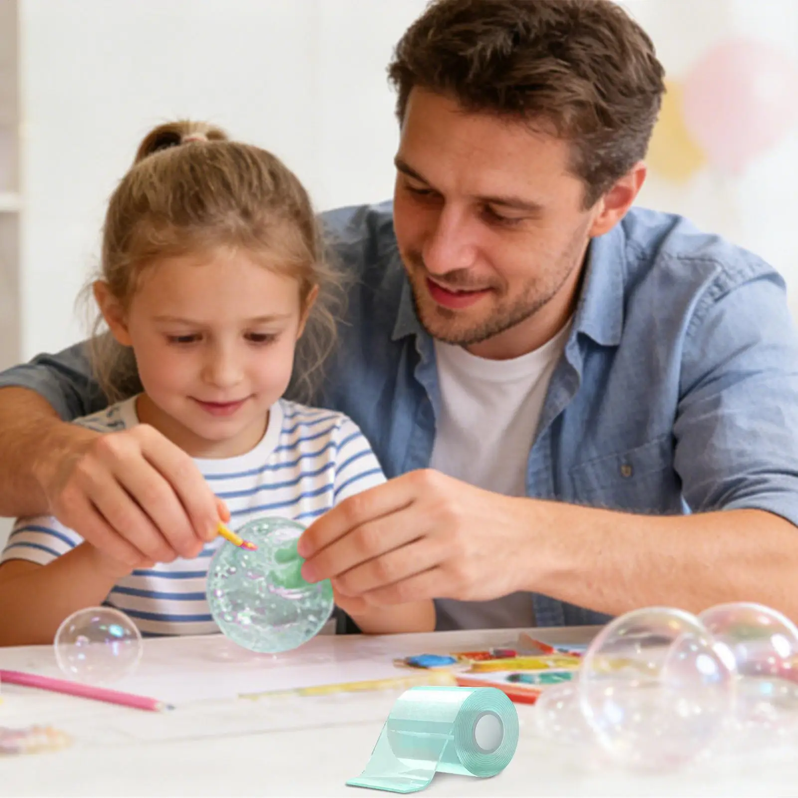 Bubble Tape Kit DIY Funny Soft Interactive Relief Bubble Toys Kids Craft Kits For Boys Girls Classroom Home Playroom Bedroom