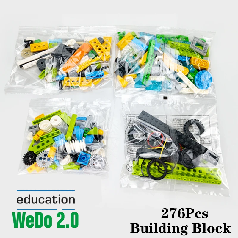 NEW 276Pcs WeDo Bricks Parts for STEM Spare Robotics Parts School Educational DIY STEM Smart Hub Building Blocks Toy Gift