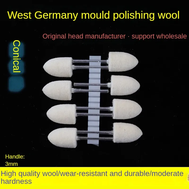 West Germany kepala Gerinda elektrik kerucut, kepala Gerinda wol pemoles baize giok kaca marmer poles logam