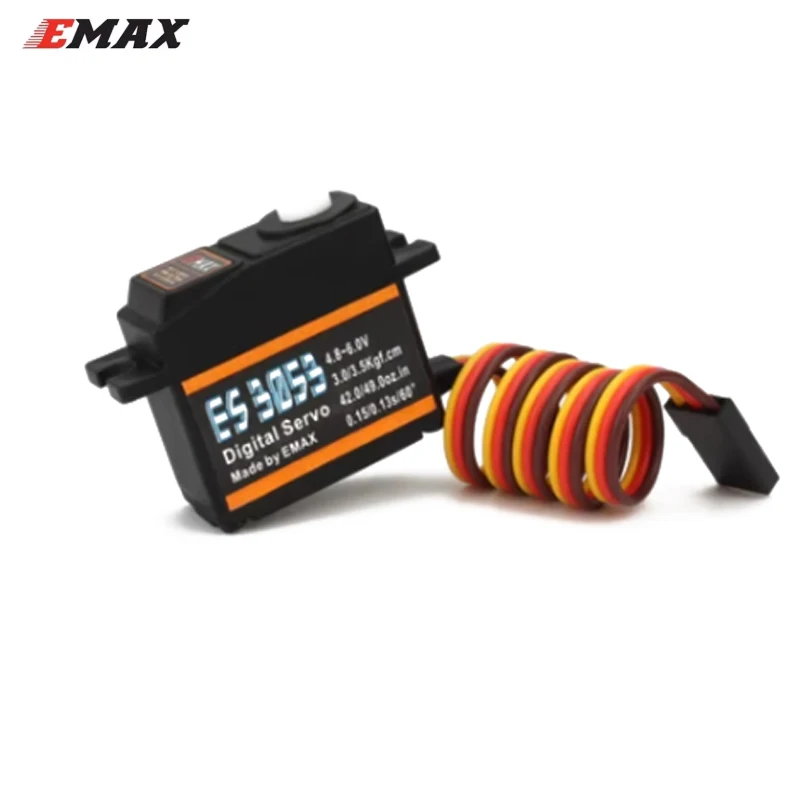 EMAX ES3053 17g 3.5 กก.0.13sec 23T เกียร์พลาสติกเซอร์โวดิจิตอลสําหรับเครื่องบิน RC ES3153 รุ่นอัพเกรด