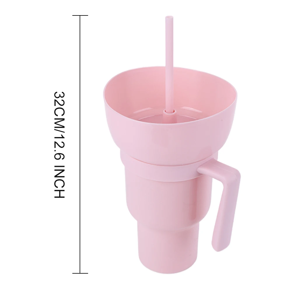 Immagine 7: Bicchiere da stadio Bicchiere per popcorn 1000 ml Tazza da viaggio 2 in 1 Bicchiere per popcorn multiuso a prova di perdite per viaggi in cinema a casa