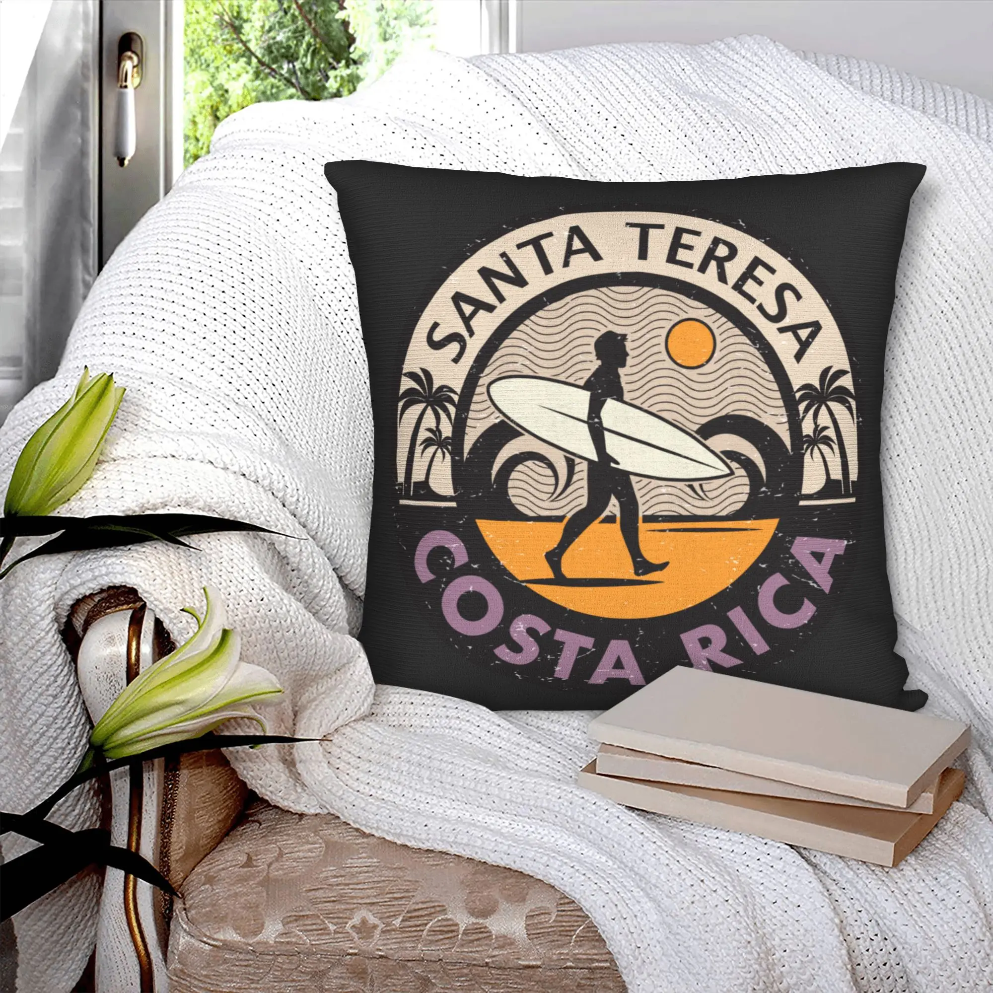 Summer Beach Seaside Surfer Cushion Covers Surfing Surf Gift Soft Cute Pillows Decor Home