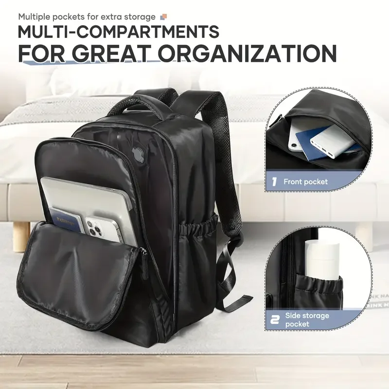 حقيبة ظهر للسفر مضغوطة بالفراغ 40 × 3020 من Ryanair، حقيبة المقصورة، حقيبة حمل معتمدة من شركة EasyJet Airline، حقيبة كمبيوتر محمول للأعمال #5