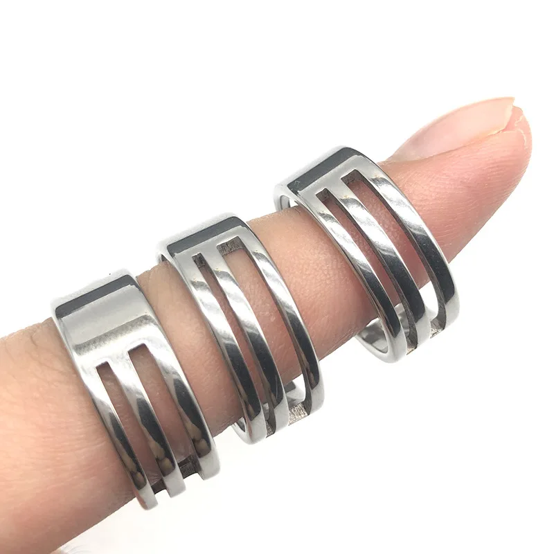 Exquisite Stainless Steel Opening Ring Opener Accessory Clasp Finger Handmade Bead Top Stitch Ring