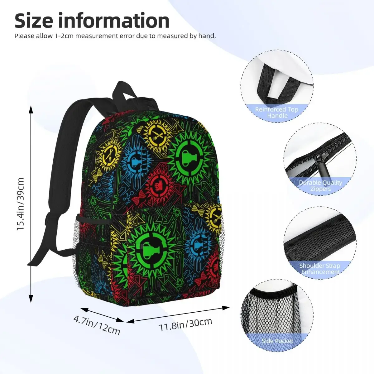 Game Theory 10th Anniversary Backpacks Boys Girls Bookbag Fashion Students School Bags Laptop Rucksack Shoulder Bag