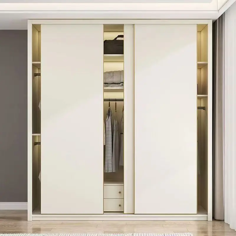 

Wardrobe Home Bedroom Sliding Door Wardrobe Modern Simple Large Capacity Cabinet