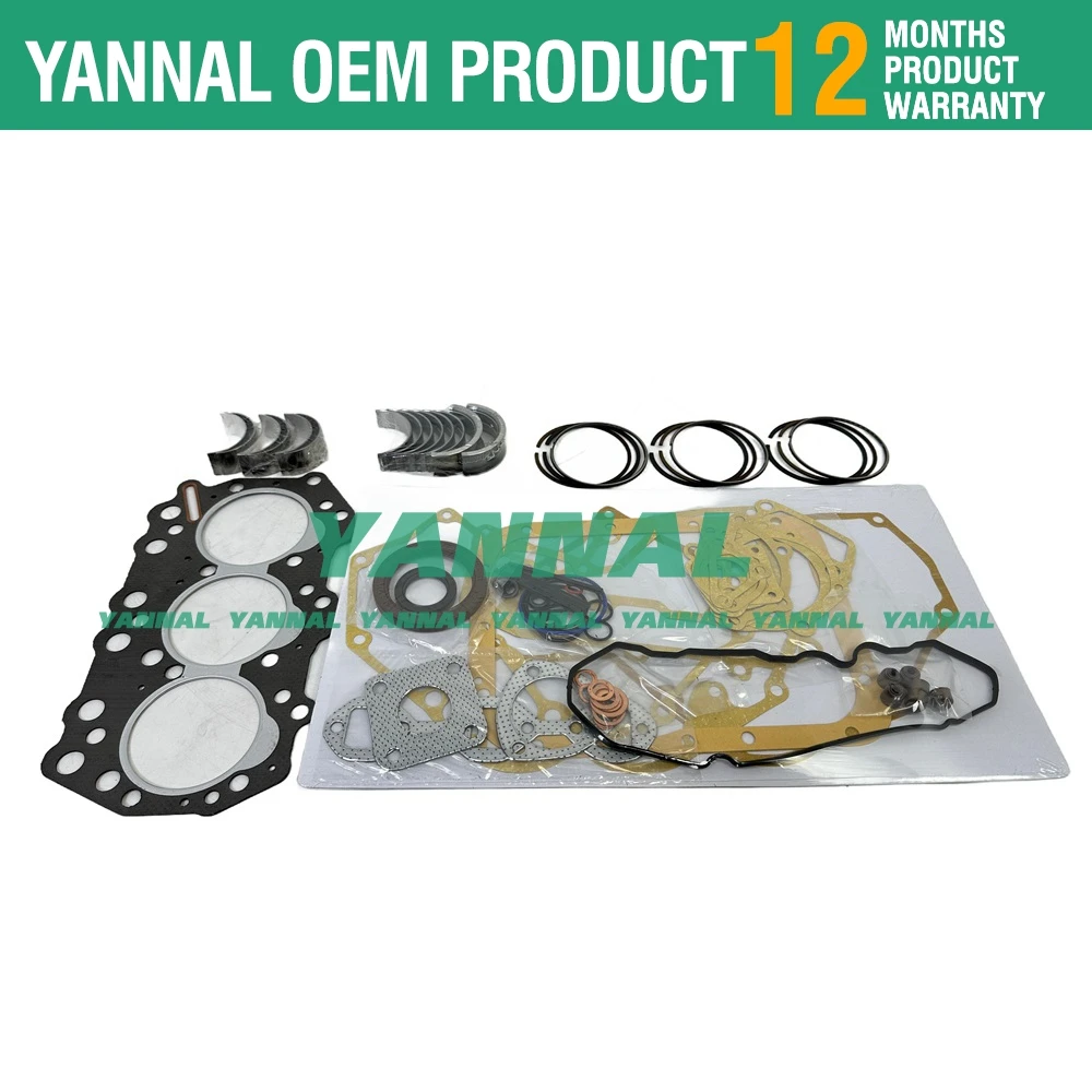 New S3Q2 S3Q2-T Overhaul Re-Ring Kit Piston Ring Gasket Bearing Set For Mitsubishi Engine CATERPILLAR 903B2 Loader Repair Parts