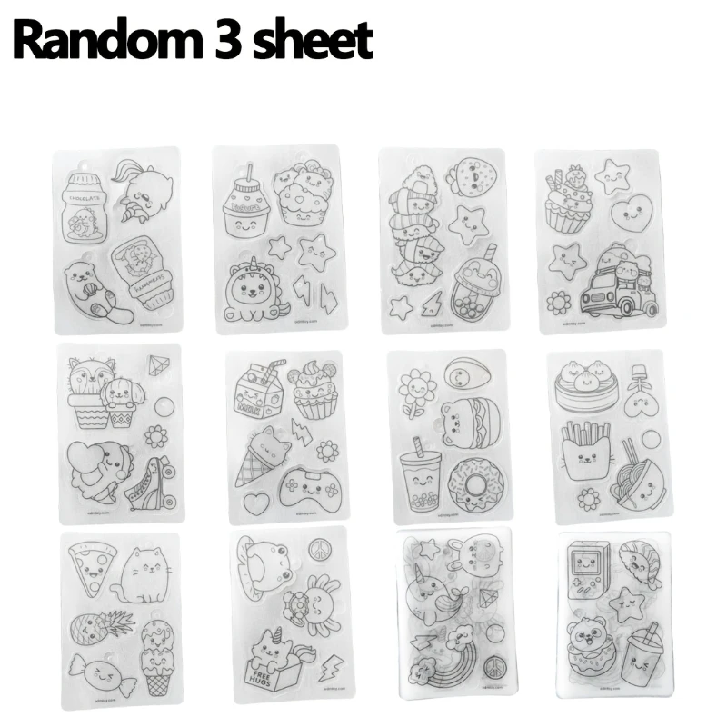 3Pcs Heat Shrink Plastic Sheets Shrinky Art Papers Shrink Film Sheet For Adults Handmade Crafts Earrings Keychain DIY Gift