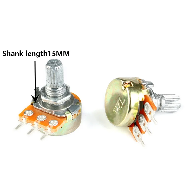 Hongtai Technology WH148 potentiometer shank length 15MM/20MM 3-pin B1K B2K B5K B10K BB20K B50K B100K B250K B500K B1M
