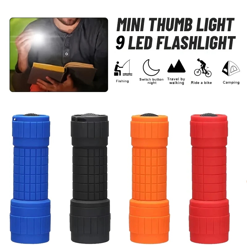 Mini Portable Flashlight Nine XPE Lamp Beads Strong Lighting Using 3 NO.7 Batteries Fixed Focus Pocket Outdoor Emergency Torch