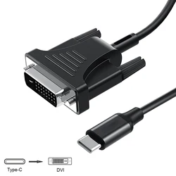 Nku 1080P USB C to DVI Cable Thunderbolt 3 Type-C Male to DVI(24+1) Male Converter Cord Compatible with Macbook Pro Galaxy S10