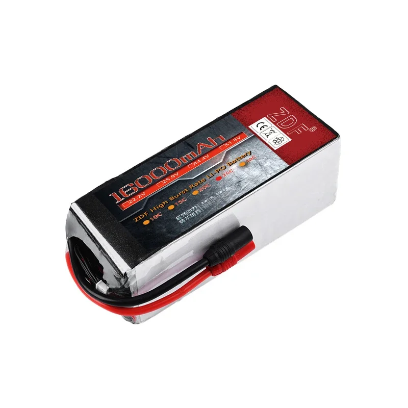 ZDF 16000 MAH 22000 MAHBatterie 22,2 V 25,9 V 44,4 V 51,8 V 6S 7S 12S 14S 25C Batterie Landwirtschaftliche Pflanzenschutz UAV-Rahmenbatterie