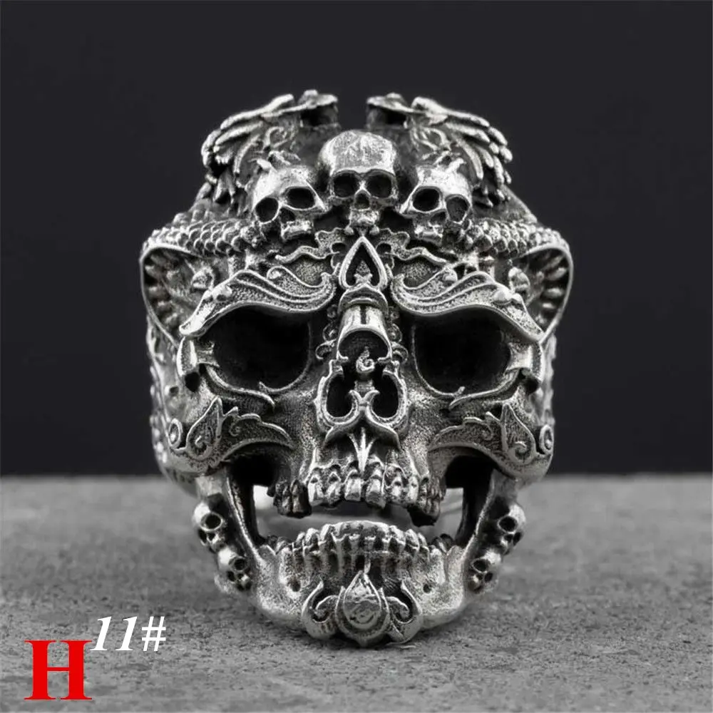 Fashion Accessories Warrior Indian Punk Vintage Rings Gothic Skull