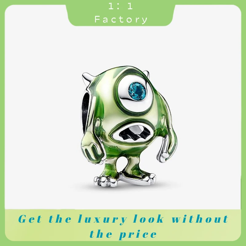 925 Silver Disney Pixar Mike Wazowski Charm Beads for Women, Fit Pandora Original Bracelet in 2023, Hot - Sale Gift