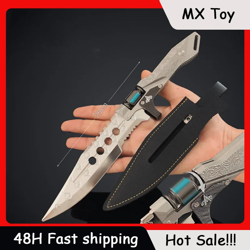 

25cm Winner Takes All Pocket Knife Arena Breakout Game Melee Sword Figure Ornaments All Metal Model Boy Toys Gifts Collections