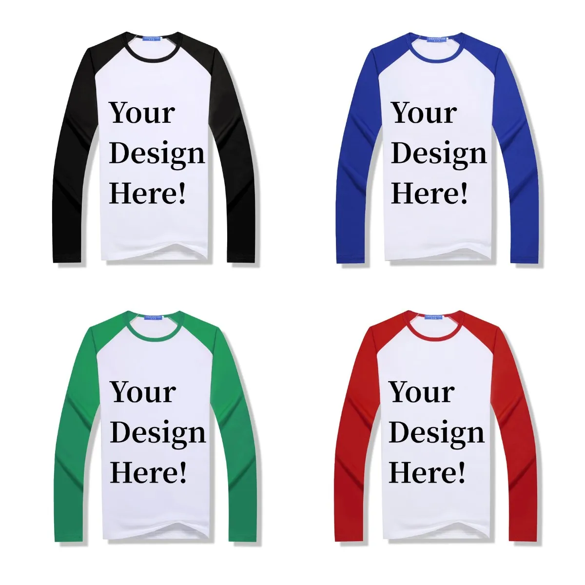 Custom Long Tshirts Tee Tops Front Print Your Logo Design Pullover Custom Personalized Family Sweatershirts Team Clothes