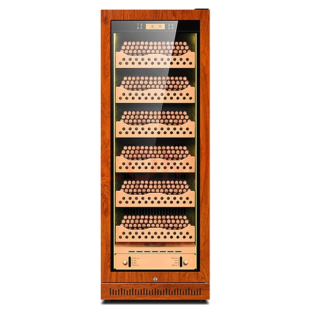 1200 Pcs Compressor Cigar Tobacco Cabinet Spanish Cedar Shelves Humidor Cooler Case for Professional Club Storage Box
