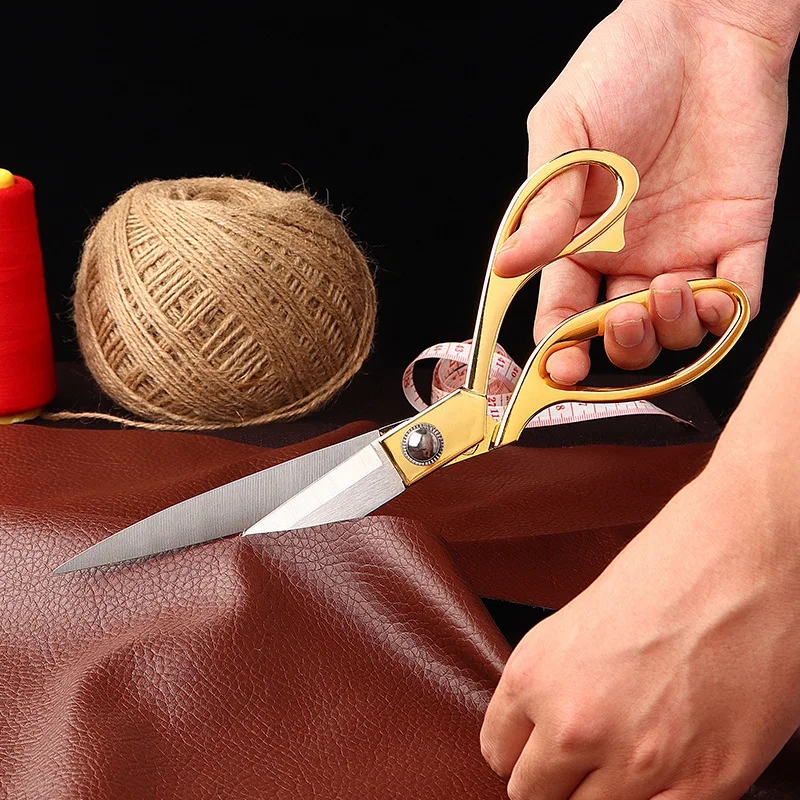 Profesyonel terzi makas Vintage dikiş makas kumaş elbise için paslanmaz çelik terzi makası İğne kesici DIY aracı