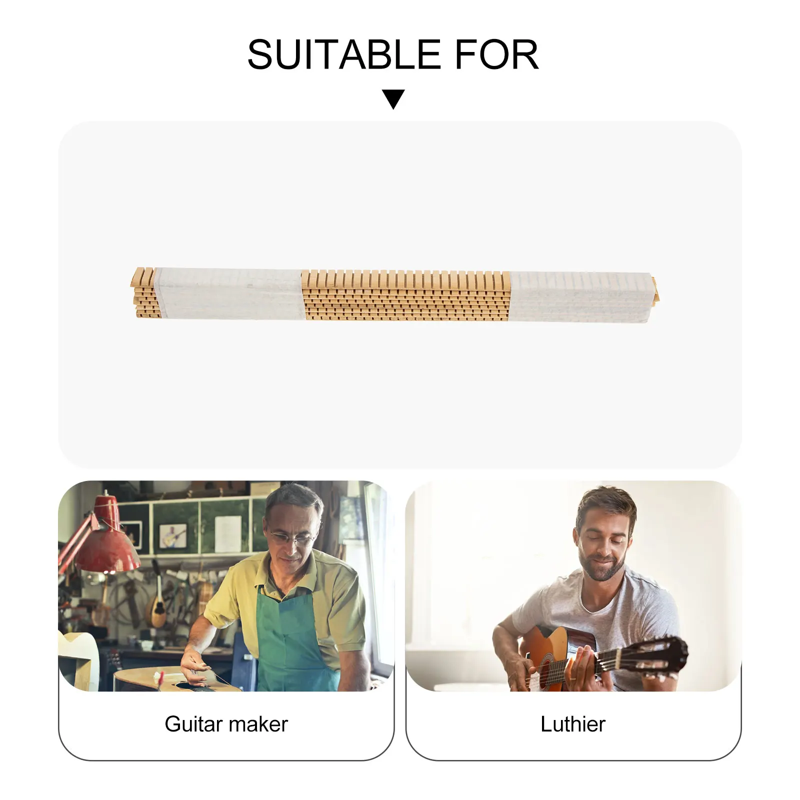 

8pcs Wooden Guitar Purfling Strips For Acoustic Classical Ukulele Bass Decorative Inlay Accessory Strips