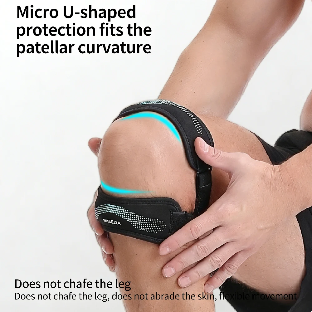 Patella Tendon Knee Strap - Knee Support Braces with Open Patella, Neoprene Lightweight Stabilizer for Women Men,Running,Sports