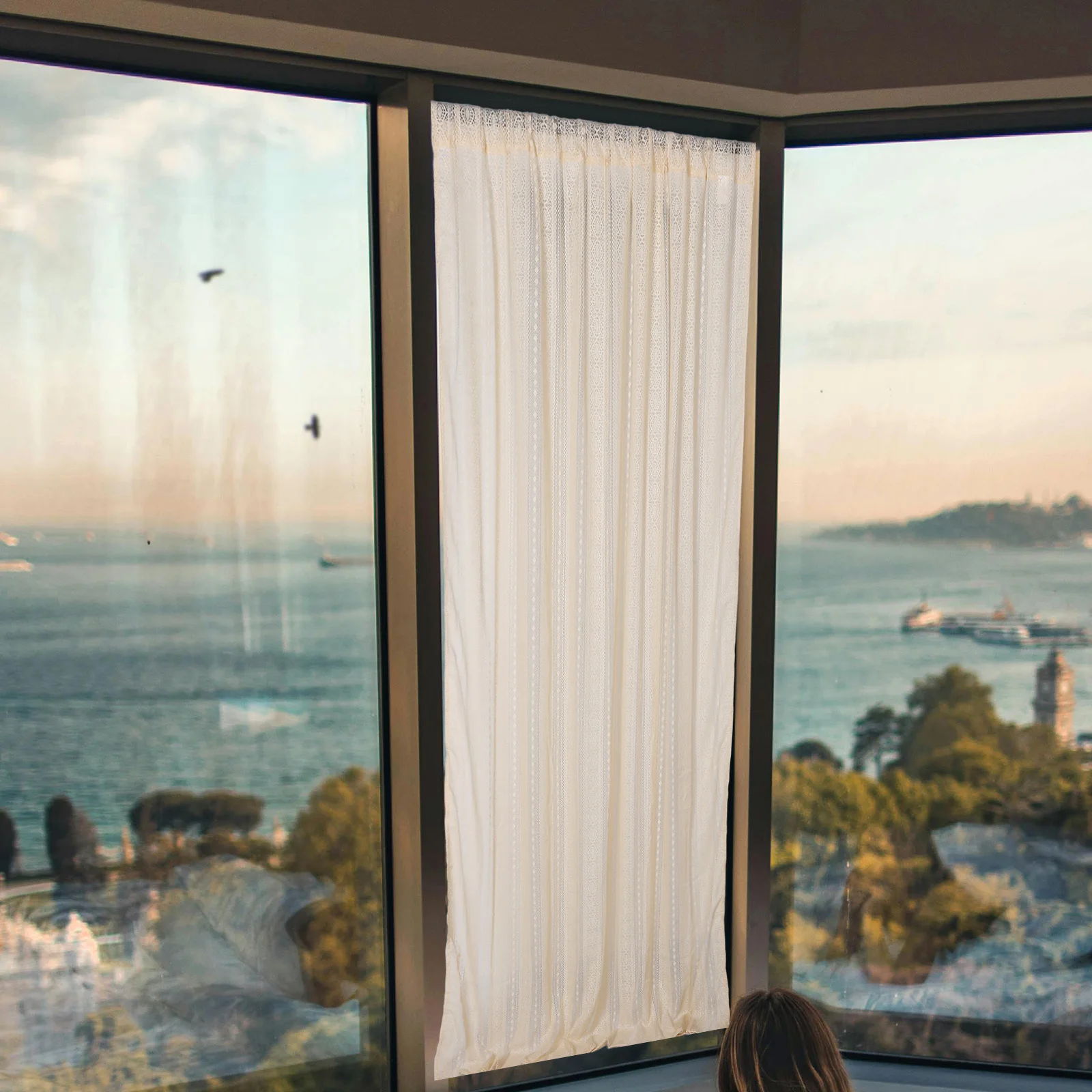 

2pcs Sheer Embroidered Curtains Lightweight Vintage Polyester For Living Room Bedroom Kitchen Bathroom Window Drapes Home Decor