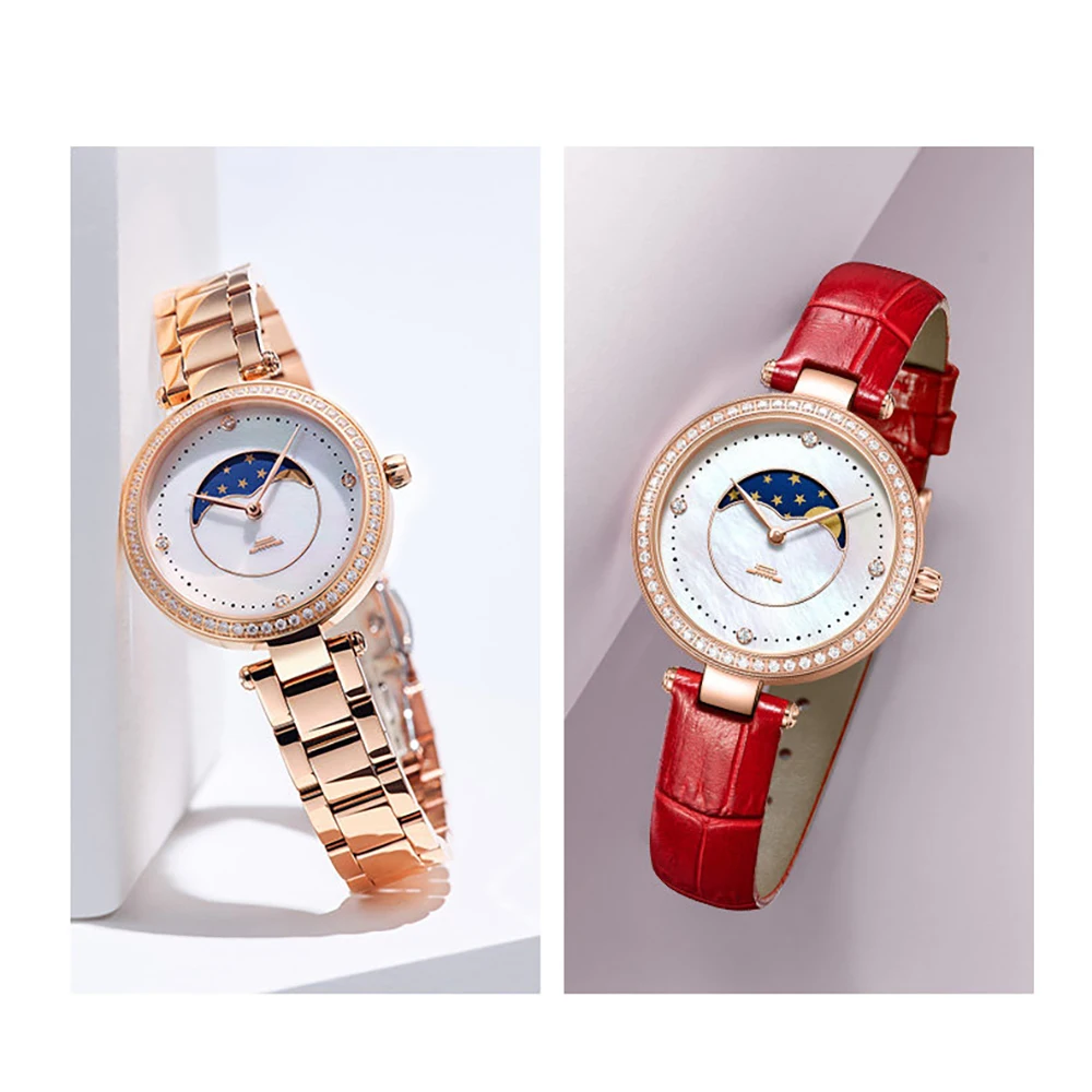 Beijing Watch vintage watches women designer watches ultra thin watch women luxury watch Beijing Moon Phase Quartz Watch 31mm