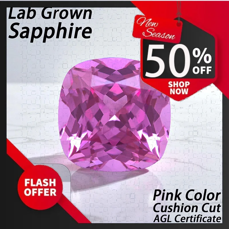 lab-grown-sapphire-cushion-cut-pink-color-diy-ring-necklace-earrings-main-materials-selectable-certificate