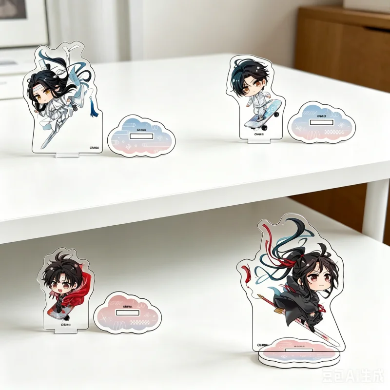 Anime Grandmaster of Demonic Cultivation 10cm Lan Wangji Wei Wuxian Acrylic Stand Keychains Tabletop Decorations