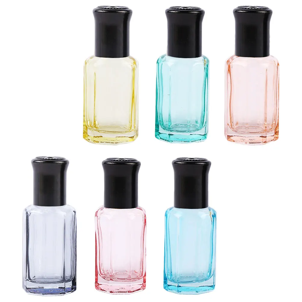 

6Pcs 10Ml Essential Oil Roller Bottles Glass Refillable Subpackaging Bottle for Travel Perfume Sample Vials Compact Storage