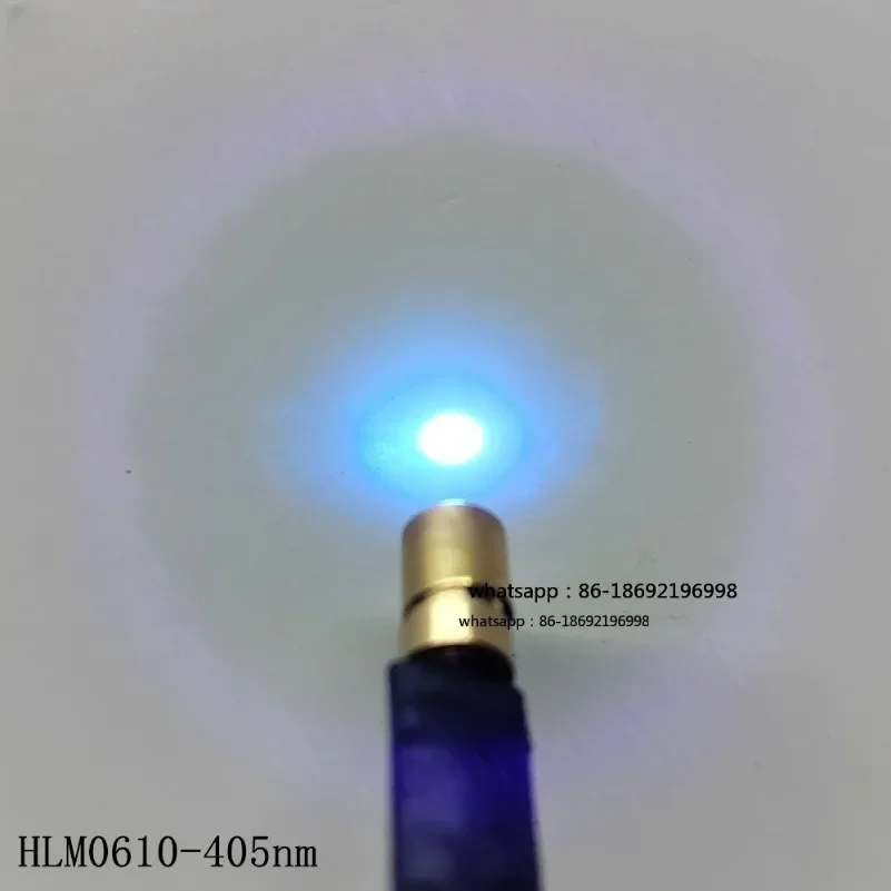 Blue-purple Laser Module 405nm Light Point Adjustable 3.3V Φ 6mm 8mm HLM0610-10mw