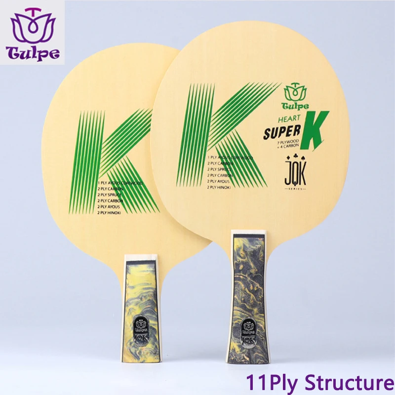 11Ply Structure Table Tennis Racket TULPE K Professional Table Tennis Bottom Blade Carbon Advanced Ping Pong Bat Paddle FL/CS