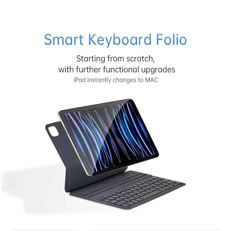Lightweight Portable Keyboard Case For iPad Air 11 13 2024 M2,Smart Folio Cover Keyboard For iPad 10th Air 4 5 10.9/Pro 11 12.9