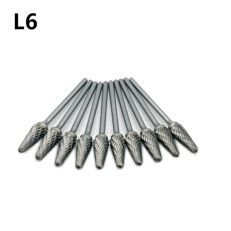 

Dental Lab Tungsten Steel Bur Drill Titanium Nitrate Carbide Burs 2.35mm Shank Polisher Nail Drill Bits 10pcs L6