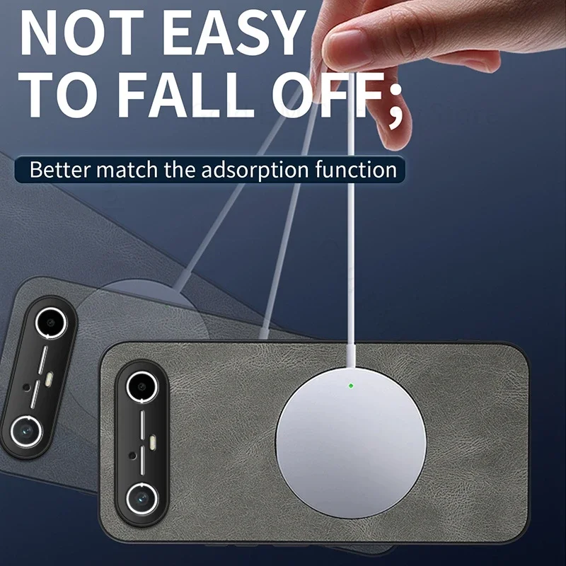 حافظة شحن لاسلكية مغناطيسية Magsafe لهاتف Tecno Spark Go Slim 5G PU غطاء مقاوم للصدمات لهاتف TECNO Camon 40 30 Pro 5G #4