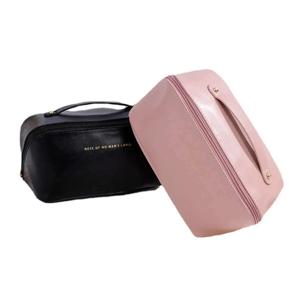 Pu Pillow Cosmetic Bag Fashion woman Large Capacity Makeup Travel Organizer Bags Portable Tote Square Zipper Wash Storage Bag