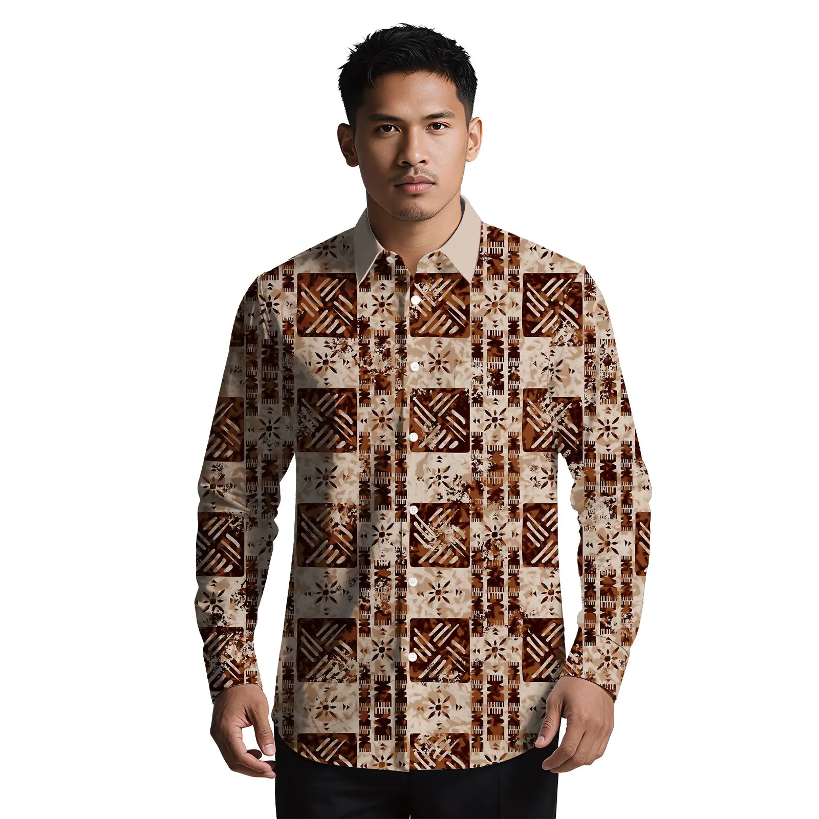 هاواي مخصص الأزهار طباعة السعر المنخفض الملابس ساموا أحدث تصميم جزيرة الرجال قميص بولينيزيا أعلى جودة للرجال قميص ألوها #6