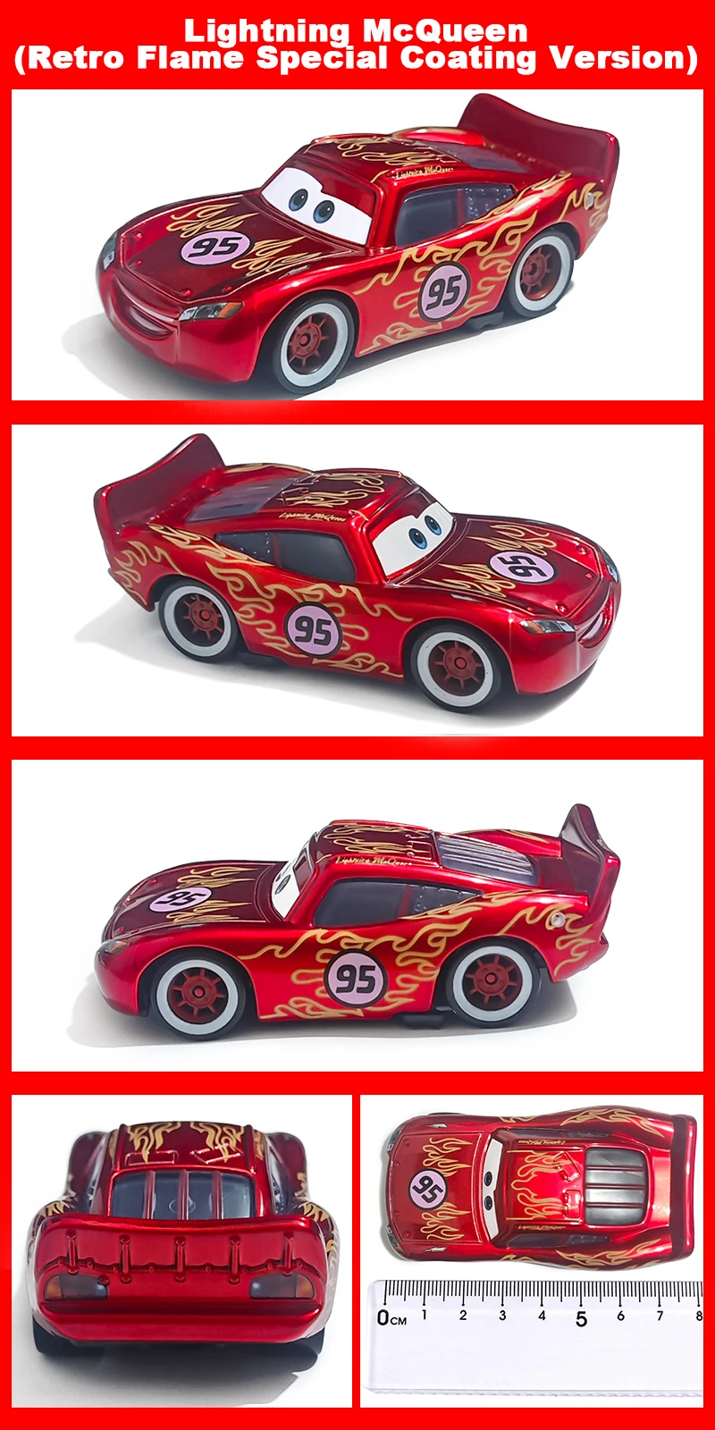 Pixar Cars Piston Cup Racer 43 Strip Weathers 1/55 Modell aus Metalldruckguss, Dinoco Car King Racing Toys, Kindergeschenke – Detail 16