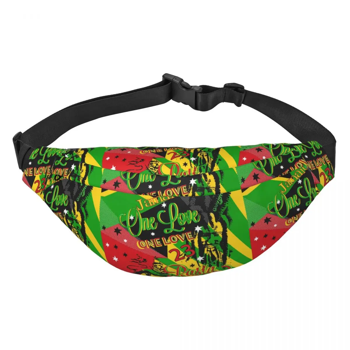 Haile Selassie King Ethiopia Jah Rastafari Fanny Bag Sling Crossbody Taille Pack Vrouwen Mannen Fietsen Camping Telefoon Geld Zakje