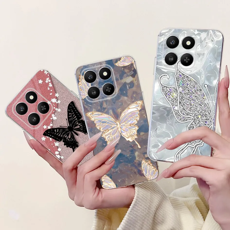 6.77 "ل Honor X7d حافظة لطيف الكرتون القط Bowknot لينة سليم سيليكون الهاتف الغطاء الخلفي ل Honor Play 10T Funda HonorX7d 4G Coque