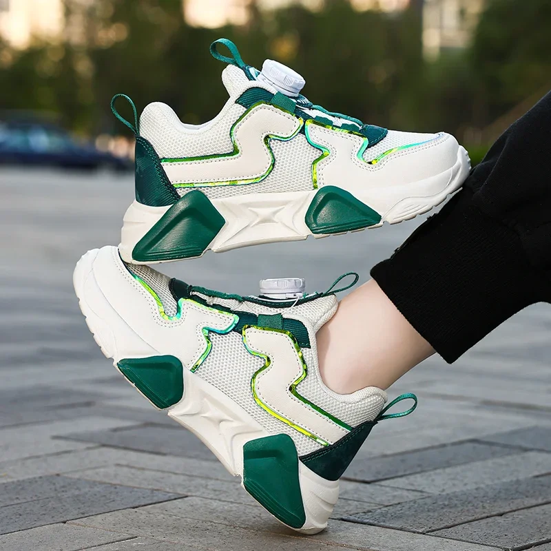 

Мужская и женская обувь 2026 года, весенние детские кроссовки с двойной сеткой, дышащие и стильные повседневные спортивные туфли