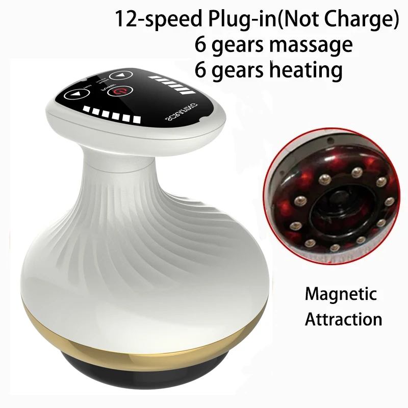Elektrische Massage Meridiaanborstel Universele Body Baggeren Cupping Schraapinstrument Buik- en rugmassageapparaat voor thuis