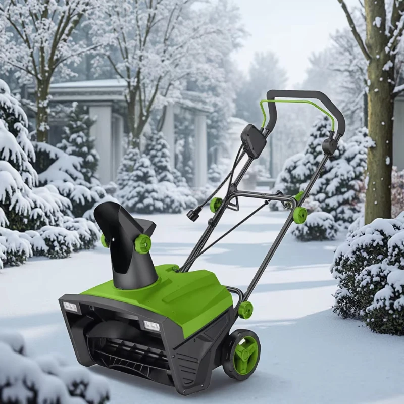 2300W walks behind the snow blower and pushes the home snow plow marketing