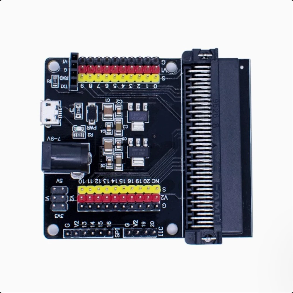 Expansion Board V2 Sensor Shield, 3.3V/5V Power Module, I2C SPI UART IO Interface, DC 7-9V & USB 5V Supply, for DIY Projects