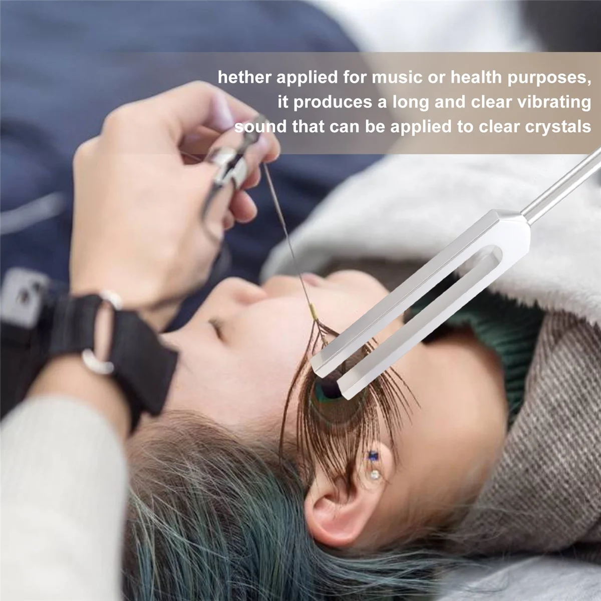 New 4 Pack Tuning Fork Set(128 Hz,256 Hz,512 Hz,528 Hz)with Tuning Fork Hammer for Sound Sound Vibration Tools